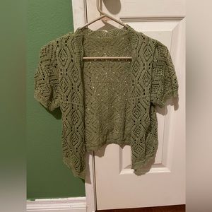 Green Whimsy Fairycore Cardigan